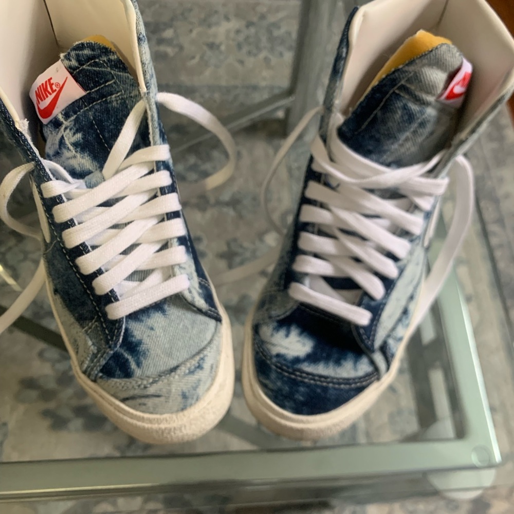 Nike Denim Blue High-Top Sneakers